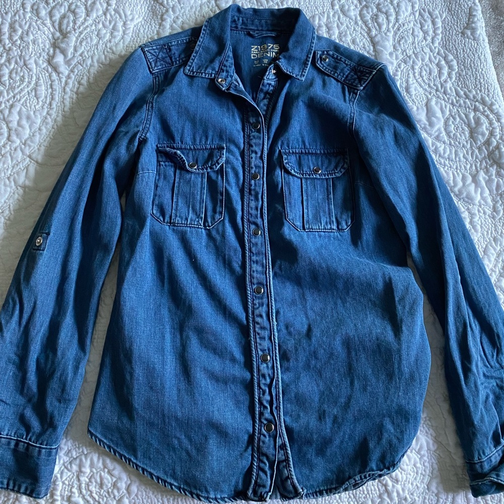 Zara denim shirt